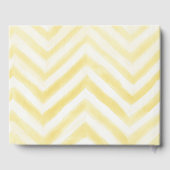 Geel Zigzag Strepen Bruiloft Gastenboek (Achterkant)