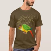 Geel-zijdig Groene Kaas Conure T-shirt (Voorkant)