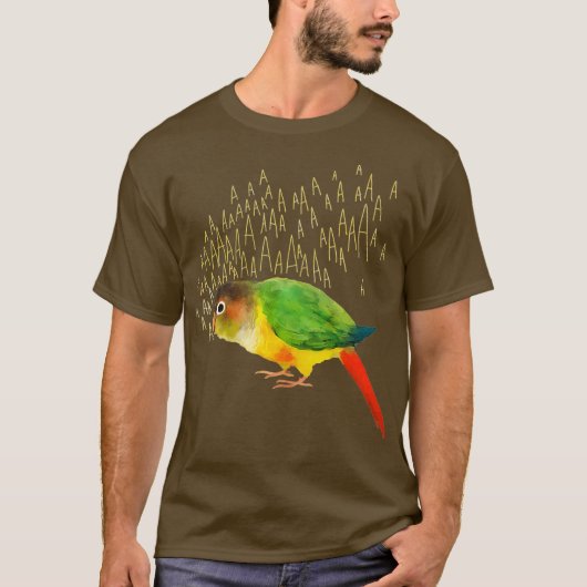 Geel-zijdig Groene Kaas Conure T-shirt (Voorkant)