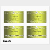 Geel Zilver Logo Initialen Glitter Product Labels (Vel)