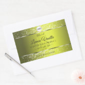 Geel Zilver Logo Initialen Glitter Product Labels (Envelop)