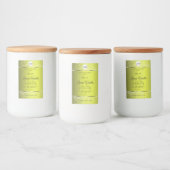 Geel Zilver Logo Initialen Glitter Product Labels Voedselcontainer Etiket (Flessen)