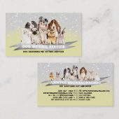 Geel Zilver Sparkles Petsitter Dog Walker Visitekaartje (Voorkant / Achterkant)