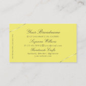 Geel zilverdecor mousserende diamanten en Logo Visitekaartje (Achterkant)