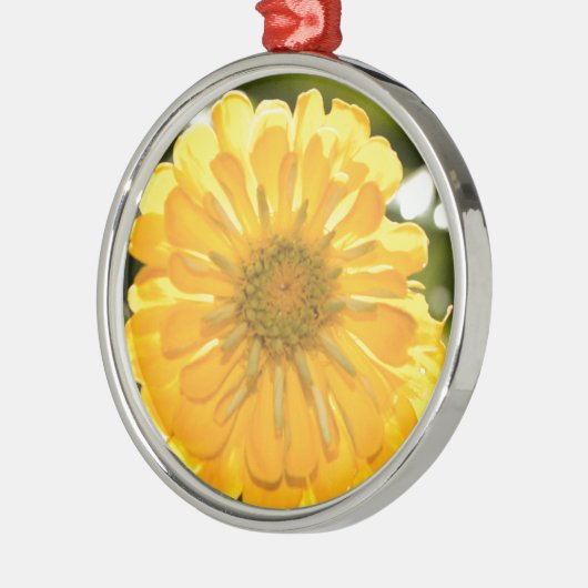 Geel zink, gele mais, gele bloem metalen ornament (Links)