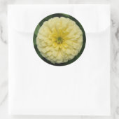 Geel Zinnia Bloem Ronde Stickers (Tas)