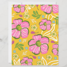 Geel zomer bloemenschrootpapier