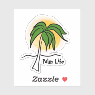 Geel Zon Groen Palm Beach Sticker