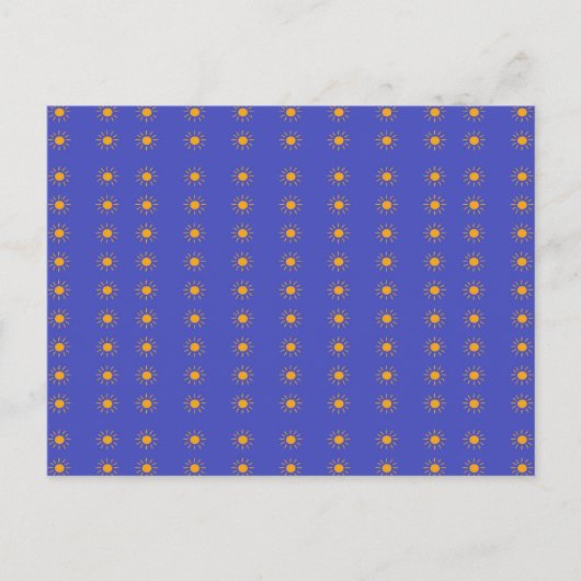 Geel zon patroon briefkaart (Voorkant)
