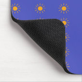 Geel zon patroon muismat (Hoek)