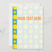 Geel zongezicht patroon aankondiging (Voorkant)