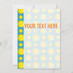 Geel zongezicht patroon aankondiging