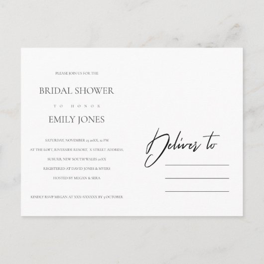 GEEL ZONKERE WATERVERF FLORAAL VRIJGEZELLENFEEST UITNODIGING BRIEFKAART (Achterkant)