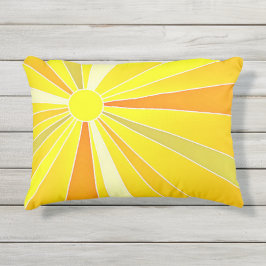 Geel zonlicht Omkeerbaar Modern Buitenkussen