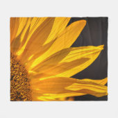 Geel Zonnebloem Afbeelding Natuur-geïnspireerde el Fleece Deken (Voorkant (Horizontaal))