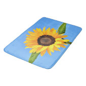 Geel Zonnebloem Bad Mat Blauwe Hemel (Gekanteld)