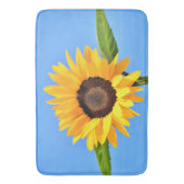 Geel Zonnebloem Bad Mat Blauwe Hemel (Voorkant Verticaal)