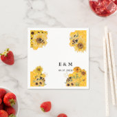 Geel Zonnebloem bij boho citroen bruiloft Servet (Insitu)