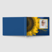 Geel Zonnebloem Blauw Viering van het Leven Begraf Gastenboek (Volledig)