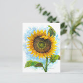  geel Zonnebloem Bloemen Briefkaart (Staand voorkant)