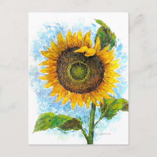  geel Zonnebloem Bloemen Briefkaart (Voorkant)