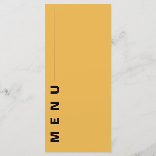 Geel Zonnebloem Bloemen Bruiloft Menu (Achterkant)