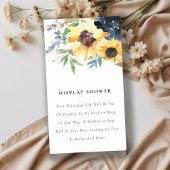 Geel Zonnebloem Bloemen Display Douche Baby shower Informatiekaartje