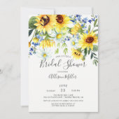 Geel Zonnebloem Bloemen Vrijgezellenfeest Kaart (Voorkant)