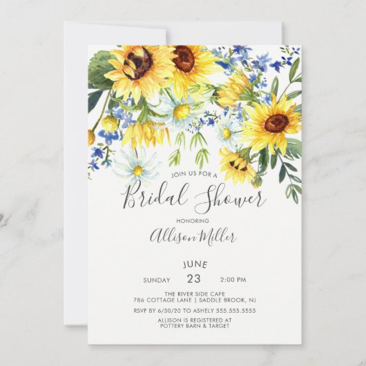 Geel Zonnebloem Bloemen Vrijgezellenfeest Kaart (Voorkant)