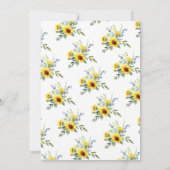 Geel Zonnebloem Bloemen Vrijgezellenfeest Kaart (Achterkant)