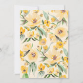 Geel zonnebloem bloemenboog chique vrijgezellenfee kaart (Achterkant)