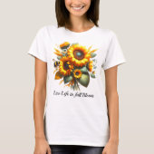 Geel Zonnebloem Boeket Bloemen T-shirt (Voorkant)