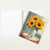 Geel Zonnebloem Boeket Waterverf Bloem Planner (Display)