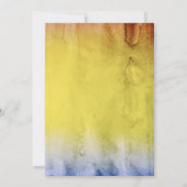 Geel Zonnebloem Bourgondië Navy Blue Afstuderen Kaart (Achterkant)