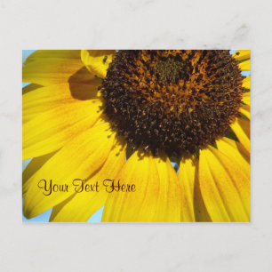 Geel Zonnebloem Briefkaart. - Personaliseerbaar Briefkaart