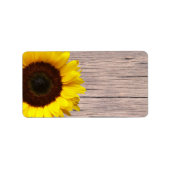 Geel Zonnebloem Bruiloft of Algemeen Blank Adres Etiket (Voorkant)