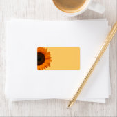 Geel Zonnebloem Bruiloft of Algemeen Blank Adres Etiket (Insitu)
