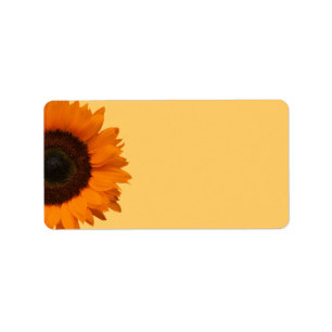 Geel Zonnebloem Bruiloft of Algemeen Blank Adres Etiket