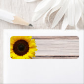 Geel Zonnebloem Bruiloft of Algemeen Blank Adres Etiket (Insitu)
