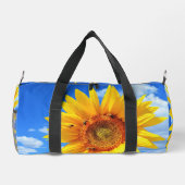 Geel Zonnebloem en Bijen Blauwe Hemel Plunjezak (Achterkant)