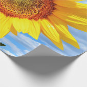 Geel Zonnebloem en Bijen Inpakpapier (Hoek)