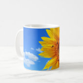 Geel Zonnebloem en Bijen Mok Gift (Voorkant links)