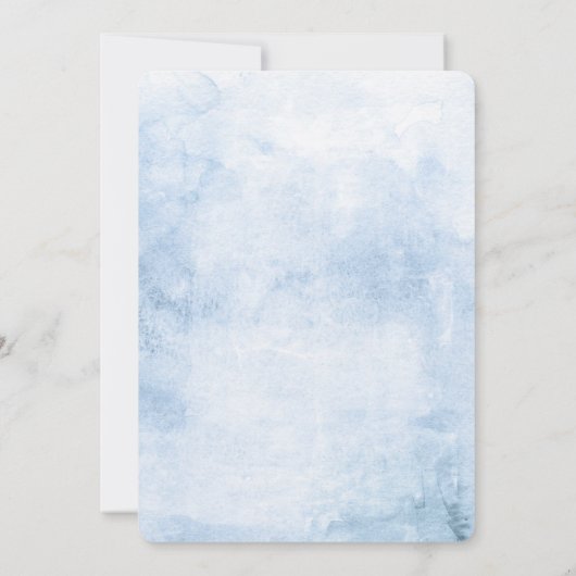 Geel Zonnebloem en Blauw Hydrangea Afstuderen Kaart (Achterkant)