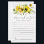 Geel zonnebloem Floral Advice en Wishes Kaart<br><div class="desc">Een prachtige gele zonnebloem-grens topjes dit Advies en Vermaakt kaart.</div>