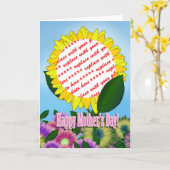 Geel zonnebloem Foto Lijst voor Moederdag Kaart (Gele Bloem)