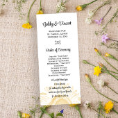 Geel zonnebloem Grafisch Weddenschap Programma Programmakaart