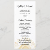 Geel zonnebloem Grafisch Weddenschap Programma Programmakaart (Voorkant)