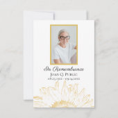 Geel Zonnebloem Grafische Begrafenis Sympathie Bedankkaart (Voorkant)