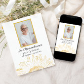 Geel Zonnebloem Graphic Death Jubileum Kaart