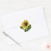 geel Zonnebloem Graphic Flower Sticker (Envelop)